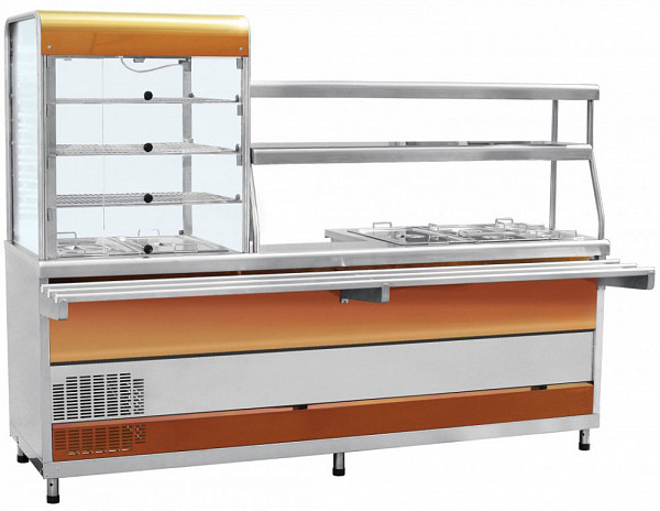 Мини-линия раздачи Abat ПВХМ-70КМУ красное золото (витрина слева) фото