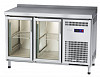 Холодильный стол Abat СХС-60-01-СО охлаждаемая столешница с бортом (дверь-стекло, дверь-стекло) фото