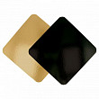 Подложка кондитерская  двусторонняя 22*22 см, золотая/черная, картон, 50 шт