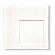Тарелка квадратная  21*21 см смещенное дно белая фарфор