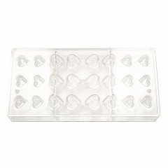 Форма для шоколада  Сердце 24 ячейки 25*21*8 мм, поликарбонат (73038009) фото