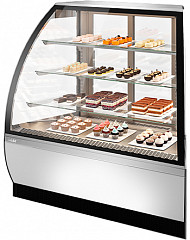 Витрина кондитерская Chilz Vete Lux AN белый глянец/шлифованная нержавейка в Москве , фото 1