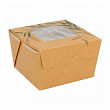 Контейнер картонный для салата с окном  300 мл, 8*7,5*5,5 см, 50 шт/уп