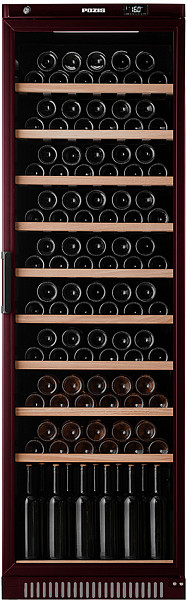 Винный шкаф монотемпературный Pozis ШВ-120 вишневый фото