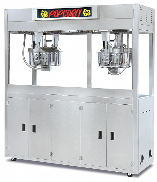 Аппарат для попкорна Gold Medal Twin Grand Medallion 52-oz. with LED Neon Sign (44104) фото