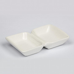 Соусник P.L. Proff Cuisine 50*50 мл двойной 12*7,3*2,3 см фарфор в Москве , фото