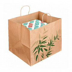 Пакет для коробок с пиццей Garcia de Pou Feel Green 43+33*33 см, натуральный, крафт в Москве , фото