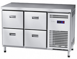 Холодильный стол Abat СХС-70-01 неохлаждаемая столешница без борта (ящики 1/2, ящики 1/2) фото