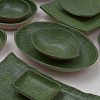 Салатник прямоугольный P.L. Proff Cuisine 32,5*26,5*6,5 см Green Banana Leaf пластик меламин фото