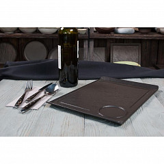 Блюдо для стейка P.L. Proff Cuisine Black Star 35*24*2,2 см в Москве , фото 2