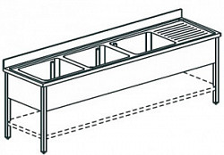 Ванна моечная Apach Chef Line L3S187-55RWSH в Москве , фото