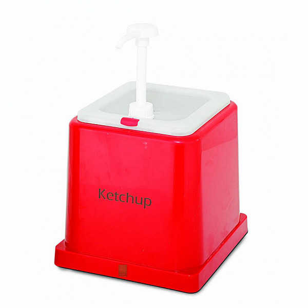 Емкость для соуса (диспенсер) KAPP Кетчуп 2000 мл красная фото