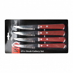 Набор ножей для стейка P.L. Proff Cuisine 21,5 см, 4 шт, деревянная ручка фото