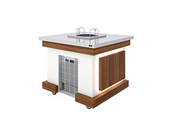 Салат-бар под диспенсеры тарелок Luxstahl СБД-1000 Premium в Москве , фото 2