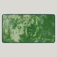 Тарелка прямоугольная плоская RAK Porcelain Peppery 33,5*18 см, зеленый цвет в Москве , фото