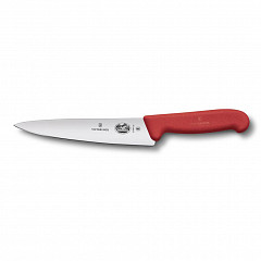 Универсальный нож Victorinox Fibrox 19 см, ручка фиброкс красная фото