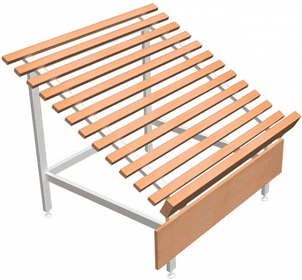 Овощной развал с деревянными рейками Евромаркет 1259х1200х1202 фото