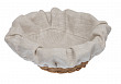 Чехол для корзинки пластиковой круглой  лен серый для арт. 178068