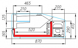 Витрина холодильная настольная Полюс АС87 SM 1,0-1 (ВХС-1,0 Cube Арго XL ТЕХНО) в Москве , фото 2