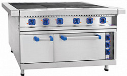 Плита электрическая Abat ЭП-6ЖШ-01 (нержавеющая сталь духовка) фото