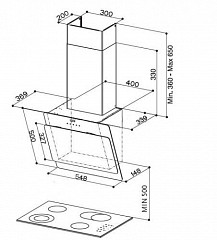 Пристенная вытяжка Faber Cocktail XS BK A55 в Москве , фото 2