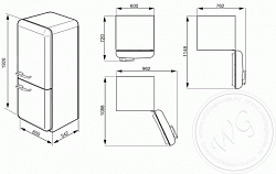 Холодильник Smeg FAB32RON1 в Москве , фото 2