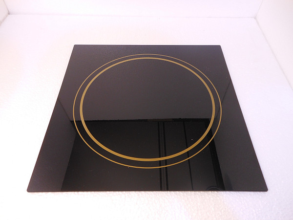 Стекло термостойкое Luxstahl 280х280х4 (черное) к плите (700 серия) фото