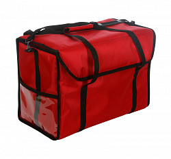 Термосумка для обедов Luxstahl 500х250х350 мм фольгированная (Красный) в Москве , фото 4