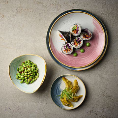 Салатник треугольный без борта Churchill Stonecast Accents Blueberry ASBLTRB71 в Москве , фото 6