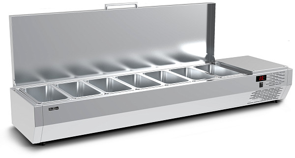 Холодильная витрина для ингредиентов Полюс A30 SM 1,6 с крышкой (VT3-G с крышкой (GN1/4)) фото