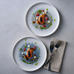 Тарелка мелкая Волна без борта Churchill 18,6см, цвет Mineral Blue, Studio Prints MNBLOG71 в Москве , фото 6