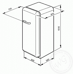 Холодильник Smeg FAB28RR1 в Москве , фото 2