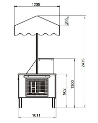 Витрина тележка для мороженого Carpini EMILY EML-FG10, фото 2
