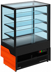 Витрина кондитерская Cryspi ВПВ (Adagio Cube К 900 Д) (дуб сонома кромк чёрн, внеш 9005мат _внутр9005мат) в Москве , фото 4