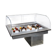 Витрина горизонтальная кондитерская встраиваемая Финист Glassier Luxury GL-8 в Москве , фото