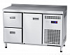 Холодильный стол Abat СХС-70-01 неохлаждаемая столешница с бортом (дверь, ящики 1/2) фото