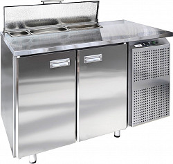 Стол холодильный саладетта Финист СХСс-700-2 (1400х700х850) (4GN1/3 с крышкой) борт 45мм в Москве , фото