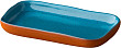 Блюдо прямоугольное  Stoneheart 15 х 8,5 см, цвет коричневый/голубой (SHAZC1702)