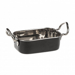 Сковорода для подачи P.L. Proff Cuisine 12,5*8,5 см прямоуг. нерж. цвет черный в Москве , фото