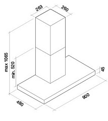 Пристенная вытяжка Falmec LUCE GLASS BLACK 90	CLHN90.00P6#ZZZN491F в Москве , фото 2