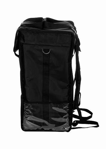 Терморюкзак для обедов Luxstahl 400х300х600 мм фольгированный черный фото