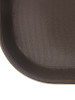 Поднос прорезиненный прямоугольный Luxstahl 410х300х25 мм коричневый фото