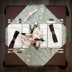 Салфетка Luxstahl 45х45 см Ричард коричневая гладь в Москве , фото 4