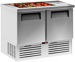 Стол для салатов Полюс T70 M2salGN-2 9006-1 корпус серый, без борта в Москве , фото 3