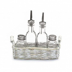 Набор для специй P.L. Proff Cuisine 4 предмета в плетеной подставке в Москве , фото