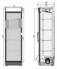 Холодильный шкаф Briskly 4 AD (RAL 7024) в Москве , фото 3