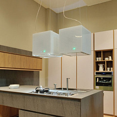 Островная вытяжка Falmec Rubik Isola Glass White в Москве , фото 3