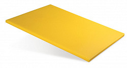 Доска разделочная Luxstahl 350х260х8 желтая пластик в Москве , фото 1