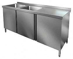 Стол закрытый с мойкой Hicold НСЗ2М-14/6БЛ в Москве , фото