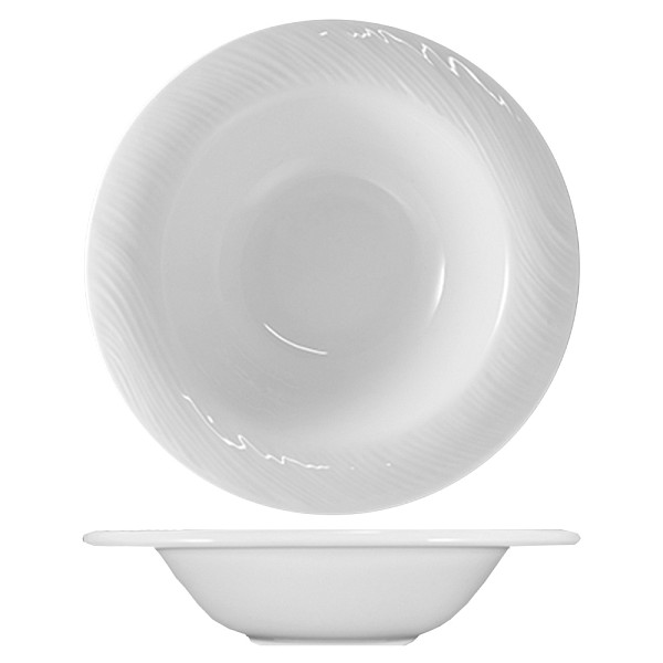 Салатник с бортом Petye Flow 17 см, 250 мл, белый FLO-CRB-175 фото